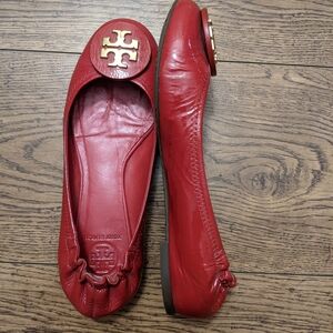 Tory Burch Red Ballet Flats 7.5